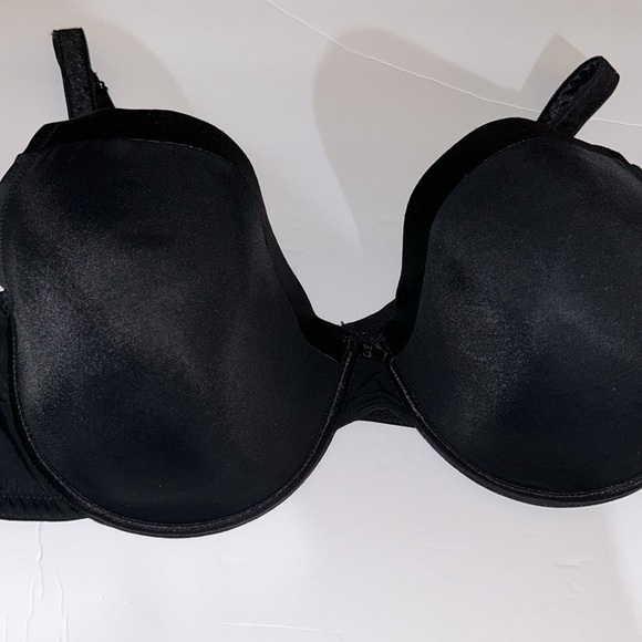 CARNIVAL‎ 512 Black Molded Tuxedo Low Plunge Full Figure Underwire Bra Sz 46DD - Picture 8 of 13